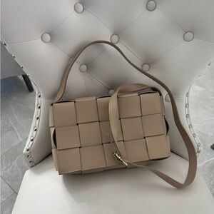 Isadora Tan Woven Shoulder/Crossbody Bag